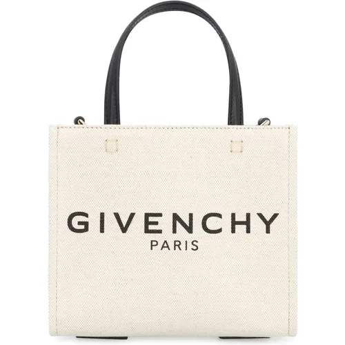 Handbags,Logo Print Canvas Mini Tote Tasche - Givenchy - Modalova