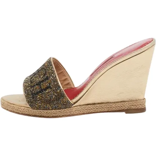 Pre-owned Sandals, female, , Size: 9 US Pre-owned Leather espadrilles - Carolina Herrera Pre-owned - Modalova