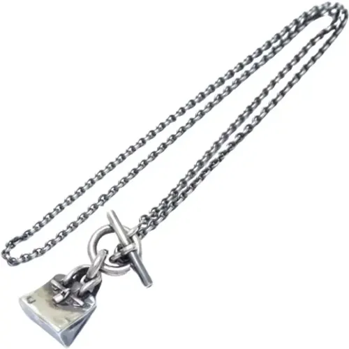 Pre-owned Jewellery, female, , Size: ONE SIZE Pre-owned Silver necklaces - Hermès Vintage - Modalova