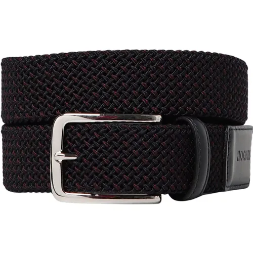 Belts, male, , Size: 85 CM Elastic Belt with Mm35 Style - Hogan - Modalova