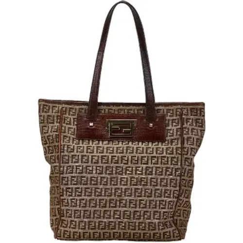 Pre-owned Tote Bags, female, , Size: ONE SIZE Pre-owned Canvas handbags - Fendi Vintage - Modalova