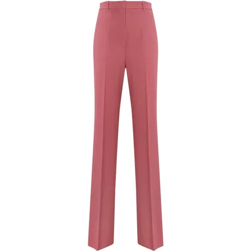 Rosa Wollcrepe Hose , Damen, Größe: 2XS - Max Mara Studio - Modalova