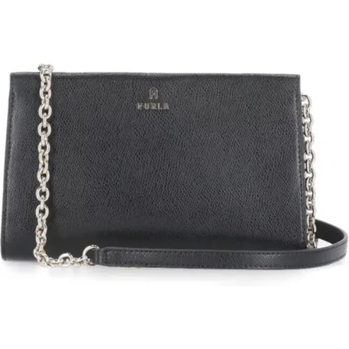 Cross Body Bags, female, , Size: ONE SIZE Leather Shoulder Bag with Removable Strap - Furla - Modalova