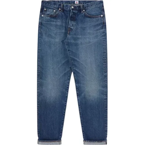 Regular Tapered Dunkel Gewaschene Denim Jeans , Herren, Größe: W32 - Edwin - Modalova