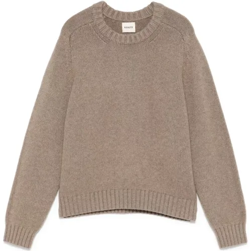 Round-neck Knitwear, female, , Size: S Ribbed Crew Neck Sweater - Khaite - Modalova