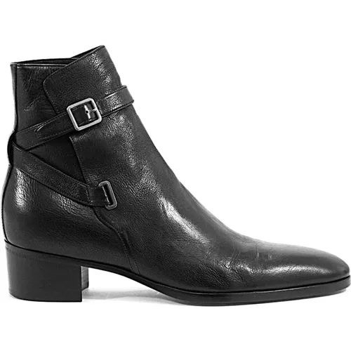 Ankle Boots, male, , Size: 7 US Classic Leather Boots - Saint Laurent - Modalova