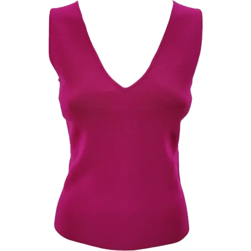 Sleeveless Tops, female, , Size: S Fuchsia Sleeveless Top - P.a.r.o.s.h. - Modalova