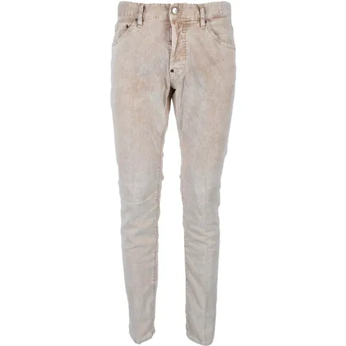 Slim-fit Trousers, male, , Size: M trousers - Dsquared2 - Modalova