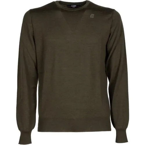 Dark Merino Wool Sweater , male, Sizes: 3XL - K-way - Modalova
