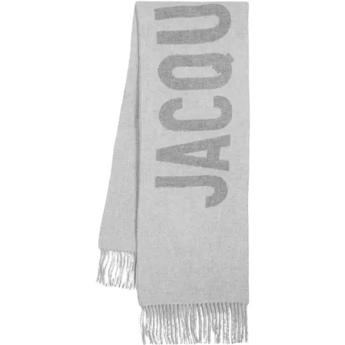 Winter Scarves, unisex, , Size: ONE SIZE Wool Grey Scarf - Jacquemus - Modalova