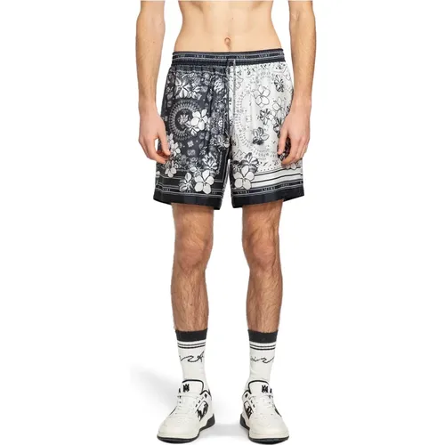 Blumiges Bandana Elastische Taille Shorts , Herren, Größe: M - Amiri - Modalova