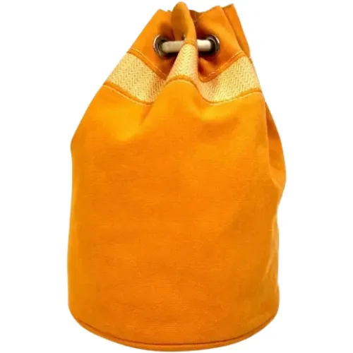 Pre-owned Bucket Bags, female, , Size: ONE SIZE Pre-owned Cotton shoulder-bags - Hermès Vintage - Modalova