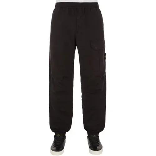 Supima Baumwoll-Twill-Stretch-Joggerhose , Herren, Größe: W30 - Stone Island - Modalova