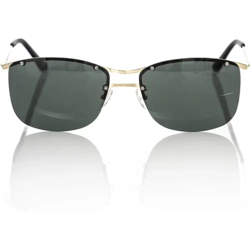 Clubmaster Sunglasses Gold Frame Lens , male, Sizes: ONE SIZE - Frankie Morello - Modalova