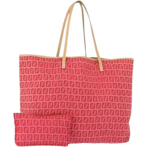Pre-owned Tote Bags, female, , Size: ONE SIZE Pre-owned Vintage Canvas Tote Bag - Fendi Vintage - Modalova