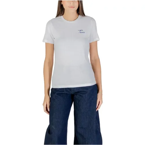 T-Shirts, female, , Size: L Round Neck Short Sleeve Cotton T-Shirt - Only - Modalova