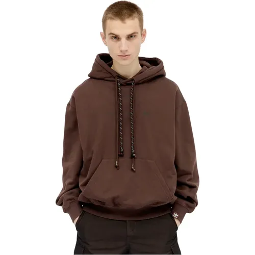 Kapuzen-Sweatshirt mit Logo-Print , Herren, Größe: M - Adidas - Modalova