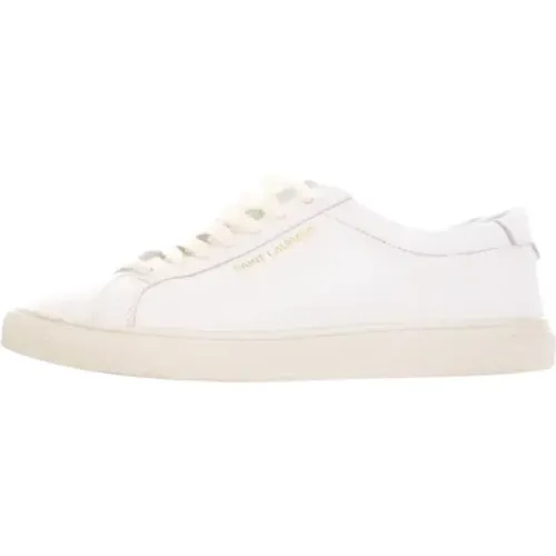 Pre-owned Sneakers, female, , Size: 6 1/2 US Pre-owned Leather sneakers - Yves Saint Laurent Vintage - Modalova