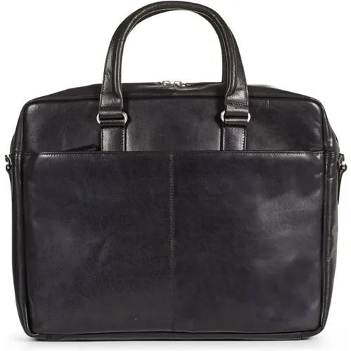 Leather Laptop Business Bag , male, Sizes: ONE SIZE - Howard London - Modalova