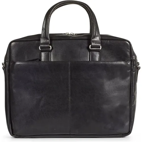 Laptop Bags & Cases, male, , Size: ONE SIZE Leather Laptop Business Bag - Howard London - Modalova