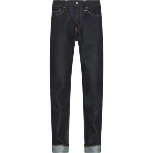 Raw Denim Jeans mit bestickten Gesäßtaschen , Herren, Größe: W31 - Evisu - Modalova