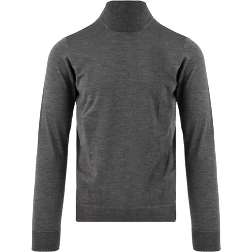 Turtlenecks, male, , Size: 3XL Grey Turtleneck for Men - Drumohr - Modalova