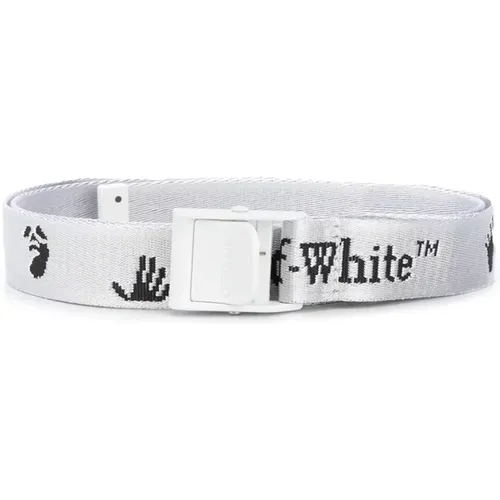 Off , Logo Fabric Belt for Men , male, Sizes: ONE SIZE - Off White - Modalova