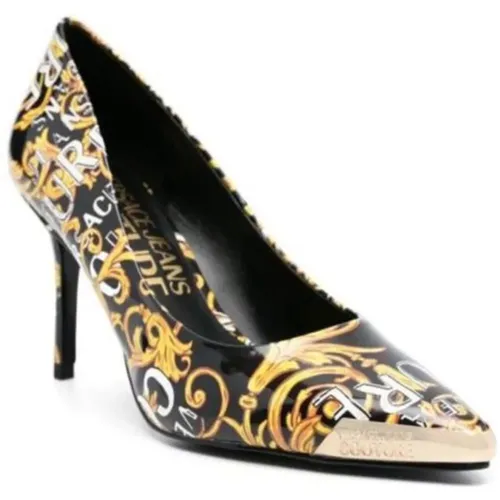 Barockdruck High Heel Schuhe , Damen, Größe: 37 EU - Versace - Modalova