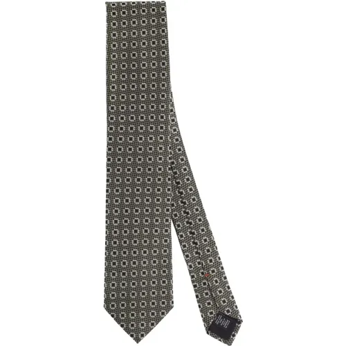 Ties, male, , Size: ONE SIZE Silk Micro Pattern Tie - Ermenegildo Zegna - Modalova