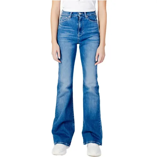 High Rise Flare Jeans Blau Einfarbig - Tommy Jeans - Modalova