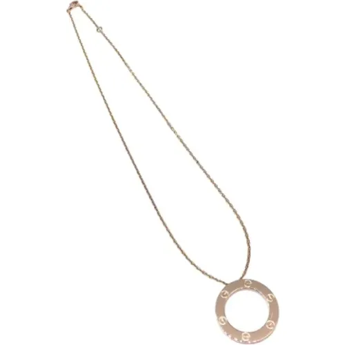 Pre-owned Jewellery, female, , Size: ONE SIZE Pre-owned Rose Gold necklaces - Cartier Vintage - Modalova