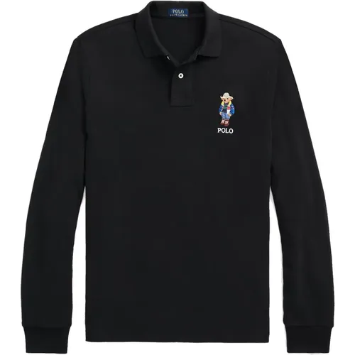 Polo Shirts, male, , Size: S Iconic Polo Bear Long Sleeve Polo - Polo Ralph Lauren - Modalova