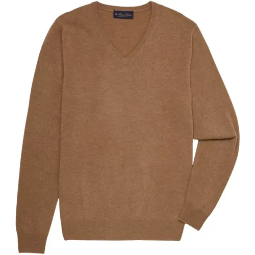 Kaschmir-V-Ausck-Pullover , Herren, Größe: L - Brooks Brothers - Modalova