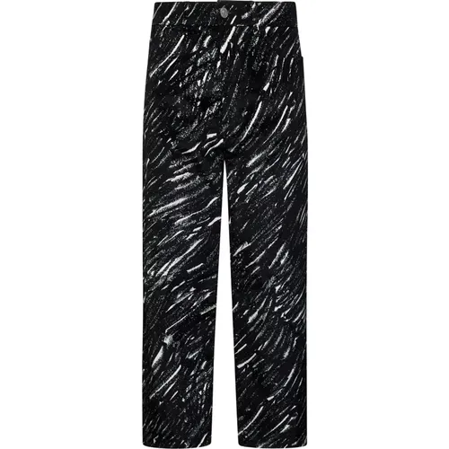 Straight Jeans, male, , Size: W33 Graphic Print Denim Jeans - Marni - Modalova