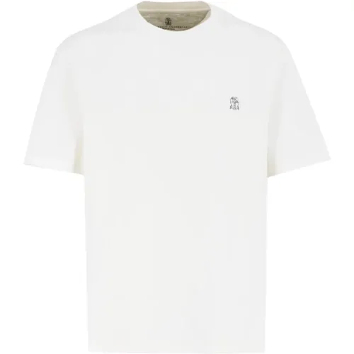 Herren Klassisches Logo T-Shirt , Herren, Größe: XL - BRUNELLO CUCINELLI - Modalova
