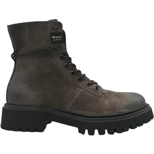 Herren Wildleder Bootie VIP Stil , Herren, Größe: 41 EU - Blauer - Modalova