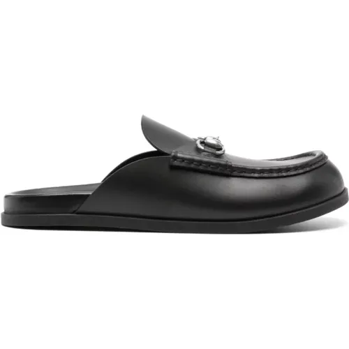 Horsebit Mules Slip-On Style , male, Sizes: 7 1/2 UK, 8 UK, 10 1/2 UK, 11 UK, 8 1/2 UK, 9 UK, 10 UK, 9 1/2 UK - Gucci - Modalova