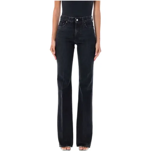 High-Waist Weitbeinige Schwarze Jeans , Damen, Größe: W27 - Haikure - Modalova