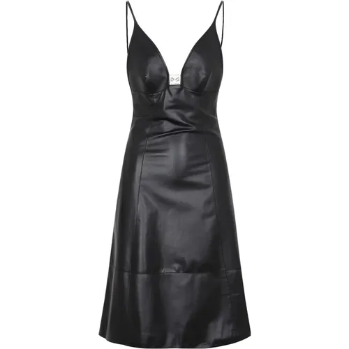 Schwarzes Leder Trägerkleid Loewe - Loewe - Modalova