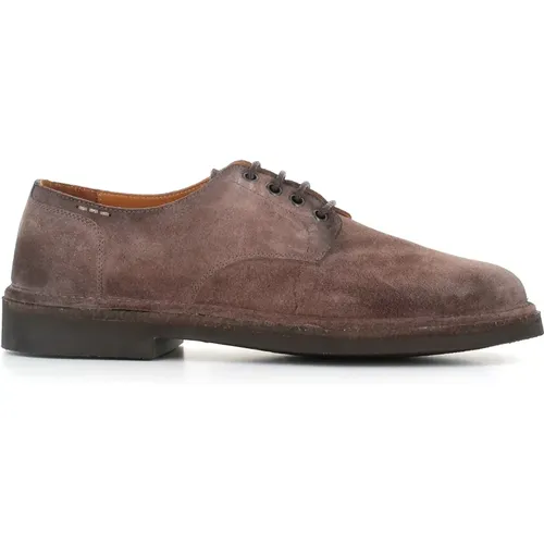 Suede Round Toe Derby Shoes , male, Sizes: 7 UK, 9 1/2 UK, 8 UK, 11 UK, 9 UK, 8 1/2 UK - Alexander Hotto - Modalova