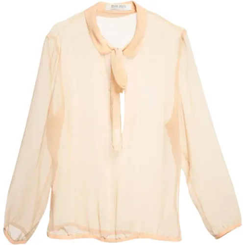 Pre-owned Fabric tops , female, Sizes: M - Miu Miu Pre-owned - Modalova