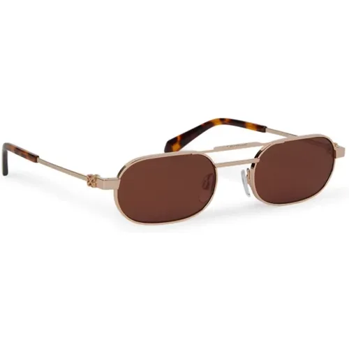 Modern Slim Pilot Sunglasses , unisex, Sizes: 55 MM - Off White - Modalova