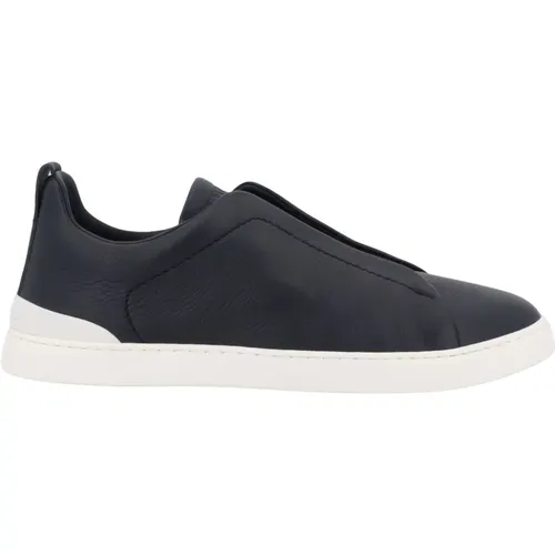 Blaue Sneakers Slip On Gummisohle - Ermenegildo Zegna - Modalova