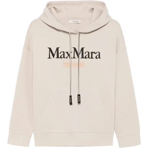 Hoodies, female, , Size: XS Hooded Top with Pouch Pocket - Max Mara - Modalova