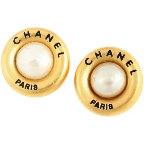 Pre-owned Metal earrings , female, Sizes: ONE SIZE - Chanel Vintage - Modalova