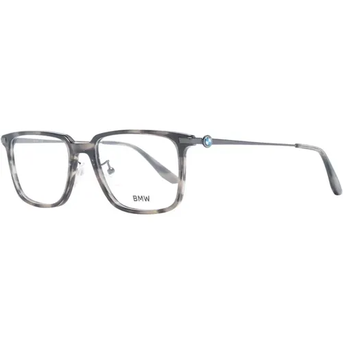 Glasses, male, , Size: ONE SIZE Grey Plastic Rectangle Optical Frames - BMW - Modalova