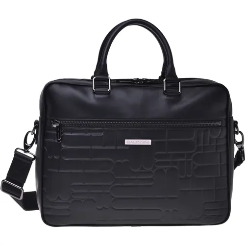 Professional bag in quilted leather with monogram - Baldinini - Modalova