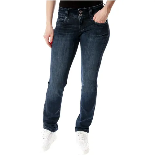 Gen Straight Fit Mid Waist Jeans , Damen, Größe: W24 L32 - Pepe Jeans - Modalova