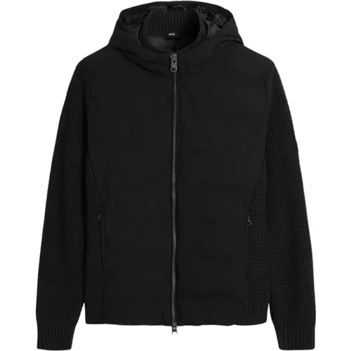 Quilted Patch Jacket with Sporty Hood , male, Sizes: L - CINQUE - Modalova