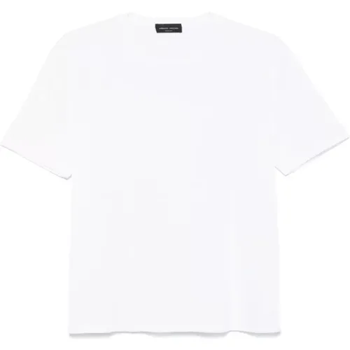 T-Shirts, male, , Size: L Crew Neck T-Shirts - Roberto Collina - Modalova